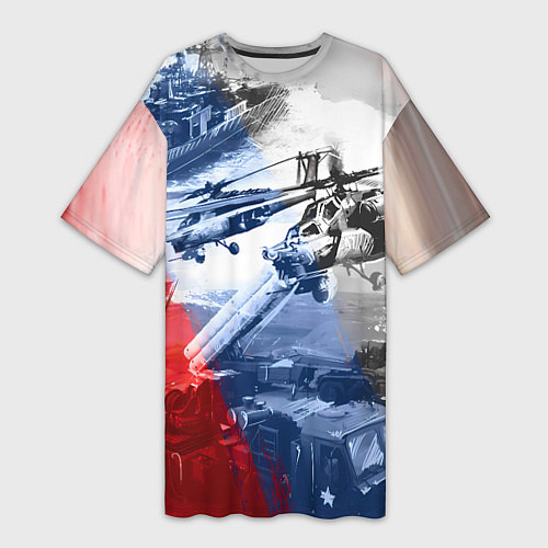 Женская длинная футболка Армия РФ / 3D-принт – фото 1