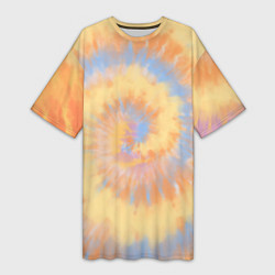 Женская длинная футболка Tie-Dye дизайн