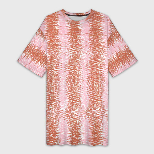 Женская длинная футболка Произвольная абстракция каракули / 3D-принт – фото 1