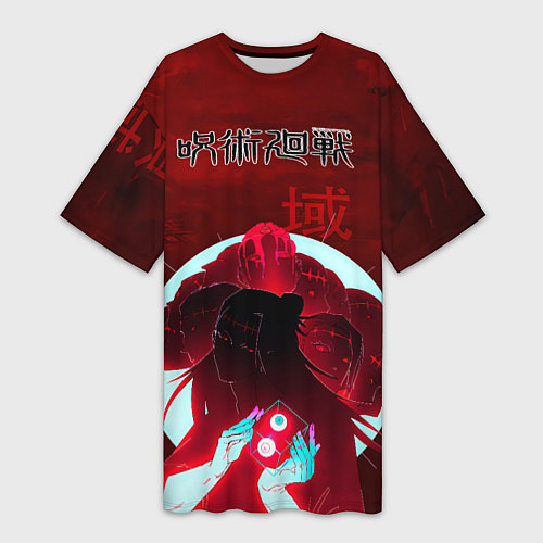 Женская длинная футболка Jujutsu kaisen Suguru Getou / 3D-принт – фото 1