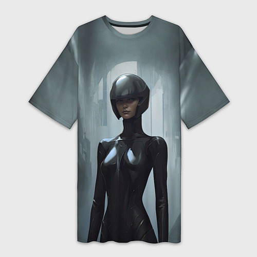Женская длинная футболка Иномирянка / 3D-принт – фото 1