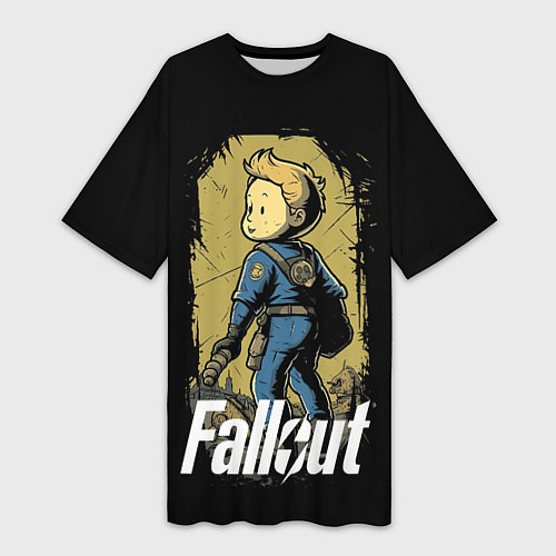 Женская длинная футболка Fallout boy / 3D-принт – фото 1