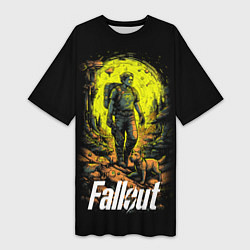 Женская длинная футболка Fallout poster