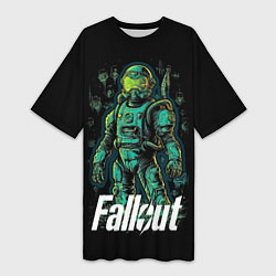 Женская длинная футболка Fallout poster style