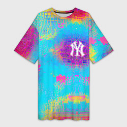 Женская длинная футболка New York Yankees - baseball team - logo