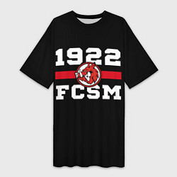Футболка женская длинная 1922 FCSM, цвет: 3D-принт