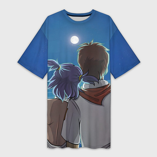 Женская длинная футболка Бесконечное лето Лена Семён / 3D-принт – фото 1