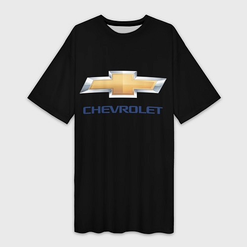 Женская длинная футболка Chevrolet sport auto / 3D-принт – фото 1