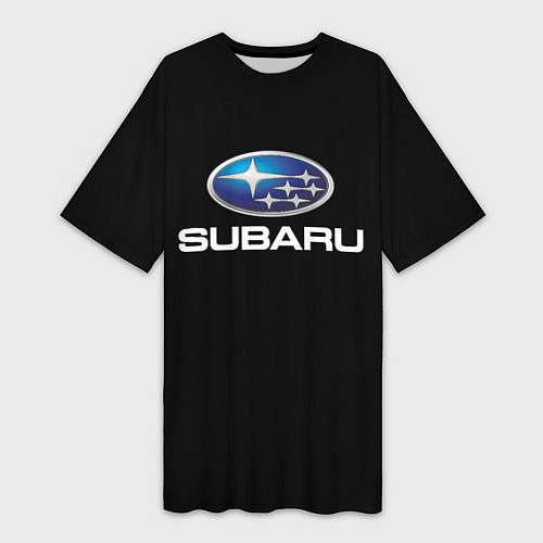 Женская длинная футболка Subaru sport auto car / 3D-принт – фото 1