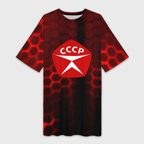 Женская длинная футболка Ссср броня из стали / 3D-принт – фото 1