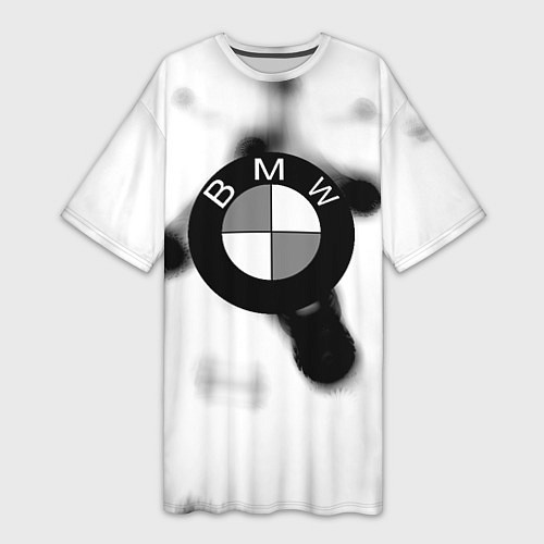 Женская длинная футболка Bmw black steel / 3D-принт – фото 1