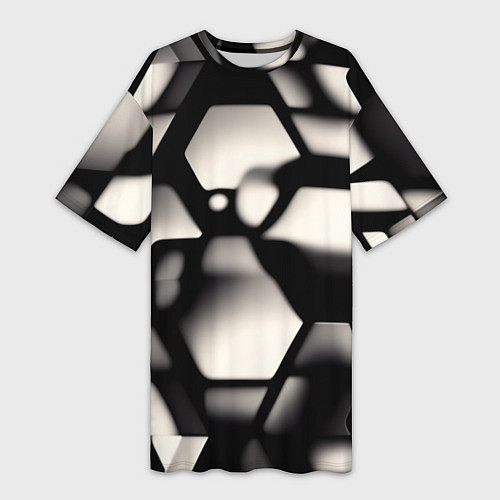 Женская длинная футболка Зеркальные блики / 3D-принт – фото 1