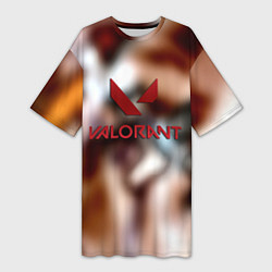 Женская длинная футболка Valorant riot games
