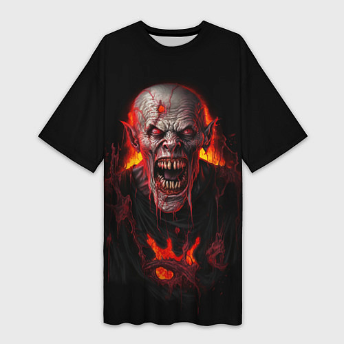Женская длинная футболка Старый вампир / 3D-принт – фото 1