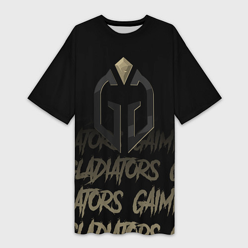 Женская длинная футболка Gaimin Gladiators style / 3D-принт – фото 1