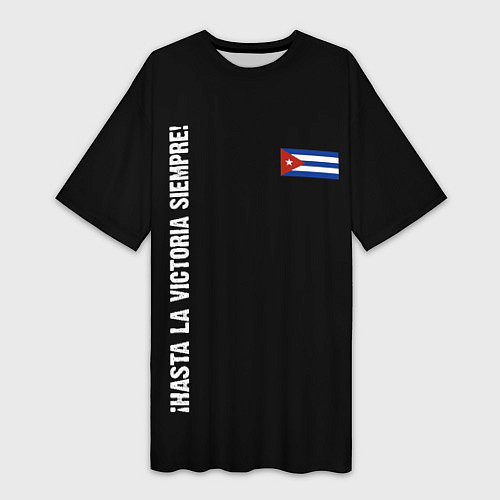 Женская длинная футболка Che Guevara - До победы / 3D-принт – фото 1