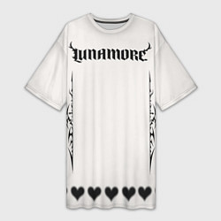 Женская длинная футболка Lunamore white