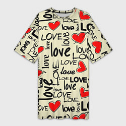 Женская длинная футболка Abstraction of love