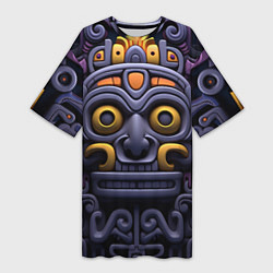 Женская длинная футболка Орнамент в стиле ацтеков