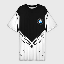 Женская длинная футболка BMW стильная геометрия спорт