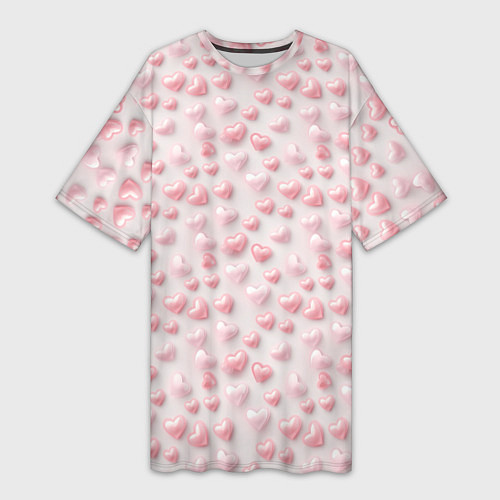 Женская длинная футболка Heart dance / 3D-принт – фото 1