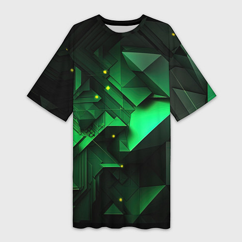 Женская длинная футболка Визуальные иллюзии в геометрии / 3D-принт – фото 1