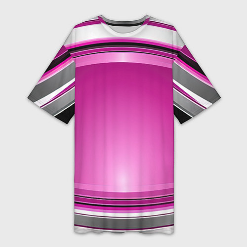 Женская длинная футболка Розовый выпуклый фон / 3D-принт – фото 1