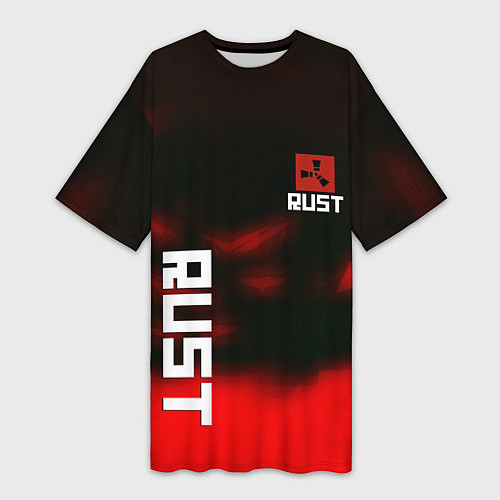 Женская длинная футболка Rust the game colors / 3D-принт – фото 1
