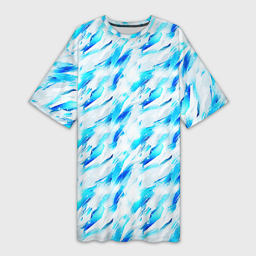 Женская длинная футболка Ice maze / 3D-принт – фото 1