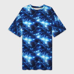 Женская длинная футболка Cosmic neon boom