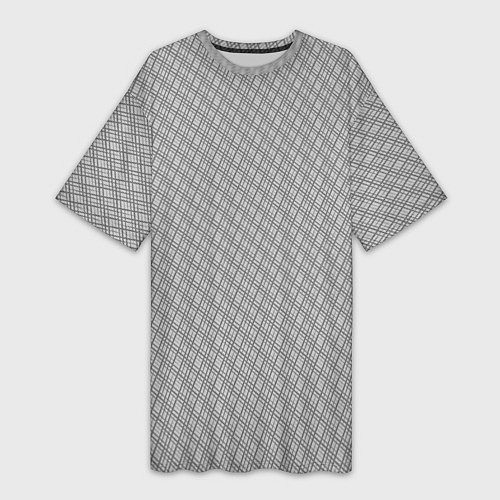 Женская длинная футболка Перекрестная штриховка / 3D-принт – фото 1