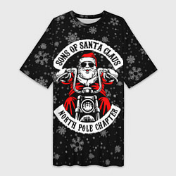 Женская длинная футболка Sons of Santa Claus north pole chapter