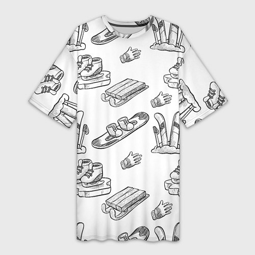 Женская длинная футболка Покатушки / 3D-принт – фото 1
