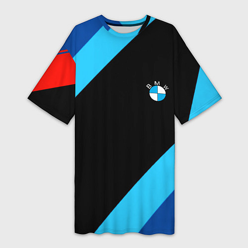 Женская длинная футболка BMW line / 3D-принт – фото 1