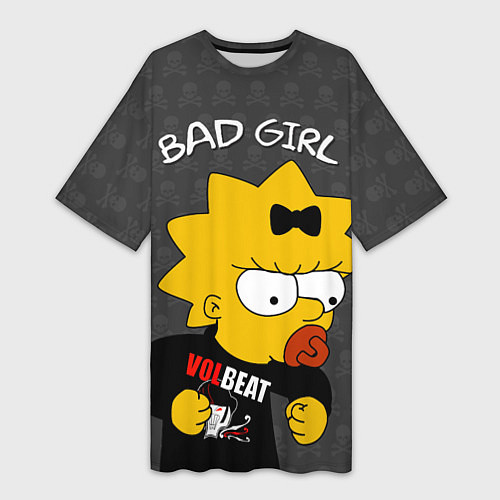 Женская длинная футболка Bad girl Мэгги / 3D-принт – фото 1