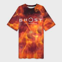 Женская длинная футболка Ghost of Tsushima games