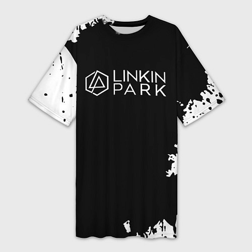 Женская длинная футболка Linkin Park рок бенд / 3D-принт – фото 1