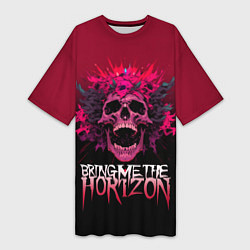 Футболка женская длинная Bring Me the Horizon - rock band, цвет: 3D-принт