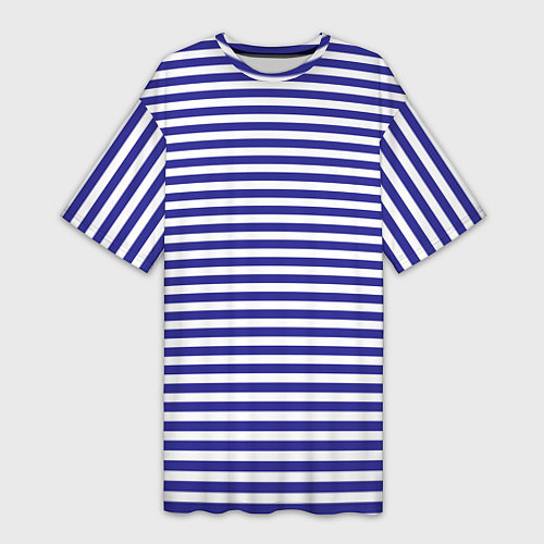 Женская длинная футболка Тельняшка моряка / 3D-принт – фото 1