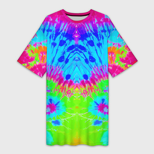Женская длинная футболка Tie-Dye abstraction / 3D-принт – фото 1