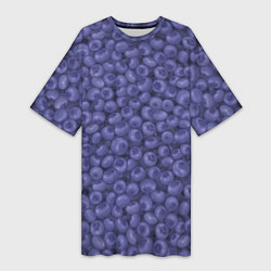 Женская длинная футболка Черника ягода