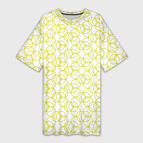 Женская длинная футболка Круговой узор / 3D-принт – фото 1