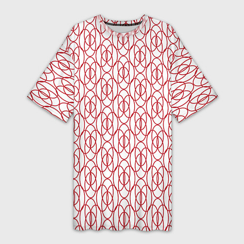 Женская длинная футболка Узорные овалы / 3D-принт – фото 1
