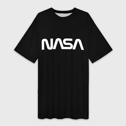 Женская длинная футболка NASA space logo / 3D-принт – фото 1