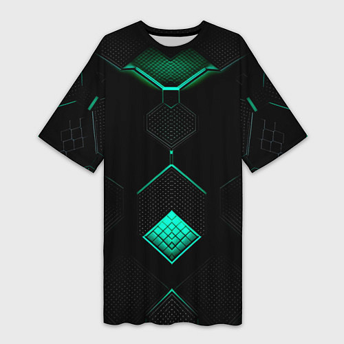 Женская длинная футболка Доспехи будущего / 3D-принт – фото 1