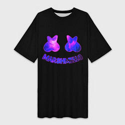 Женская длинная футболка Маршмелло клубная музыка
