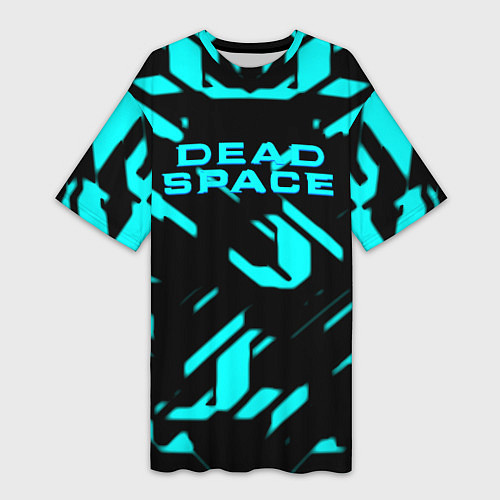 Женская длинная футболка Dead space айзек стиль неоновая броня / 3D-принт – фото 1