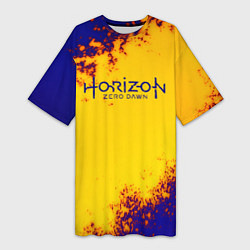 Футболка женская длинная Horizon zero dawn alloy grunge metal, цвет: 3D-принт
