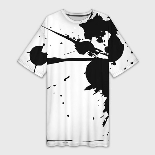 Женская длинная футболка Art blots - vanguard / 3D-принт – фото 1