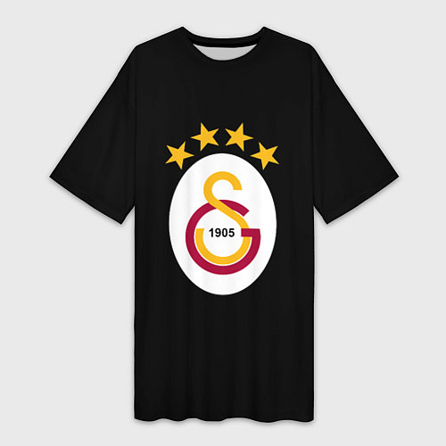 Женская длинная футболка Galatasaray logo fc / 3D-принт – фото 1